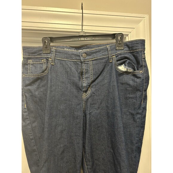 Old Navy Mid-Rise Rockstar Super Skinny Jeans Women’s Size 16 Denim Dark Wash - Picture 5 of 8